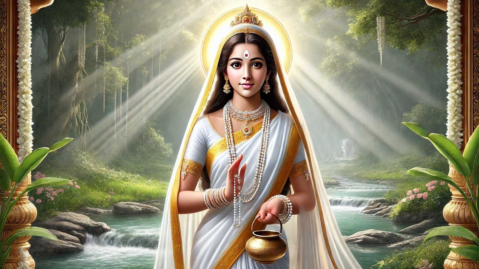 मां ब्रह्मचारिणी की पूजा करते भक्त - शारदीय नवरात्रि 2025 का दूसरा दिन