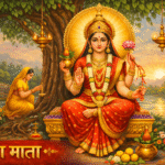 दशा माता व्रत के दिन पूजा करती हुई महिलाएं और पूजा की थाली