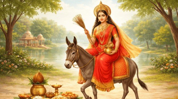 शीतला अष्टमी 2026 पर माता शीतला की पूजा और बसौड़ा के ठंडे प्रसाद का भोग