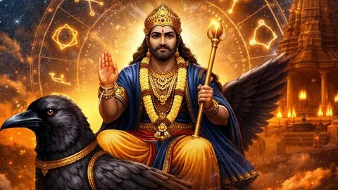 शनि नक्षत्र परिवर्तन 2026 के प्रभाव को दर्शाता ज्योतिषीय चित्र