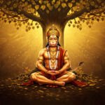 श्री बजरंग बाण पाठ करते हुए हनुमान जी की भक्ति और शक्ति का चित्रण