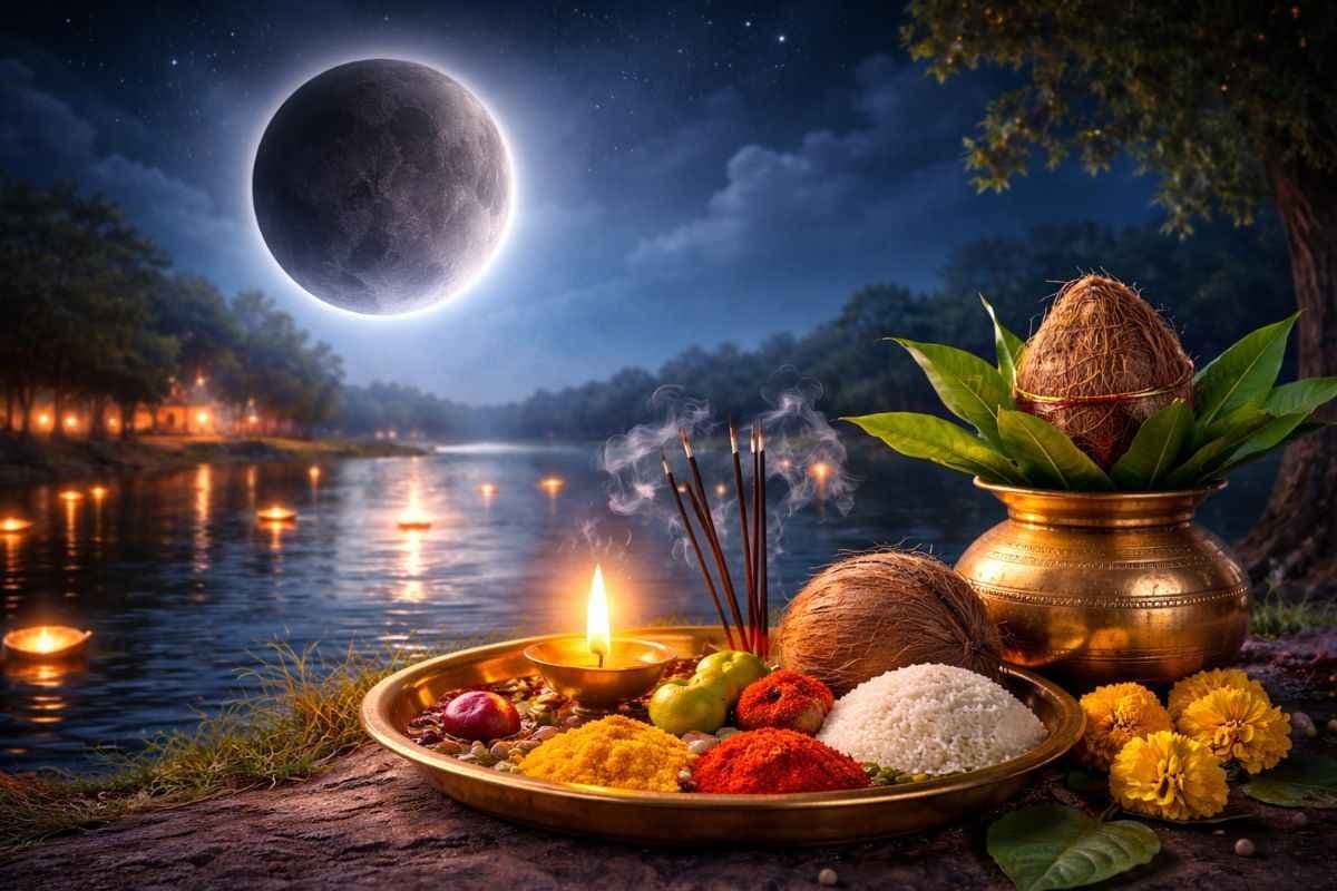 वैशाख अमावस्या 2026 पर पितृ तर्पण और पीपल पूजा करते लोग