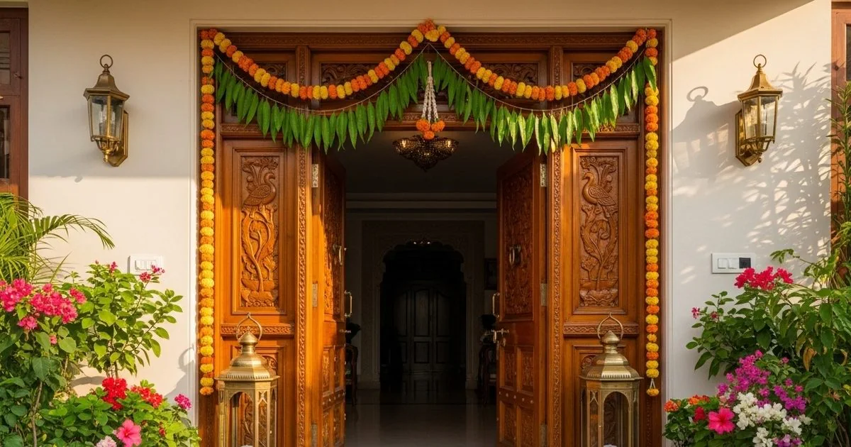 दक्षिण दिशा का वास्तु महत्व दर्शाता हुआ घर का आंतरिक दृश्य और संतुलित ऊर्जा व्यवस्था