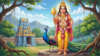 स्कन्द षष्ठी पर भगवान कार्तिकेय की पूजा करते श्रद्धालु
