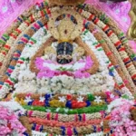 खाटू श्याम जी मंदिर में तिलक श्रृंगार के बाद श्याम वर्ण स्वरूप में बाबा श्याम के दिव्य दर्शन करते श्रद्धालु