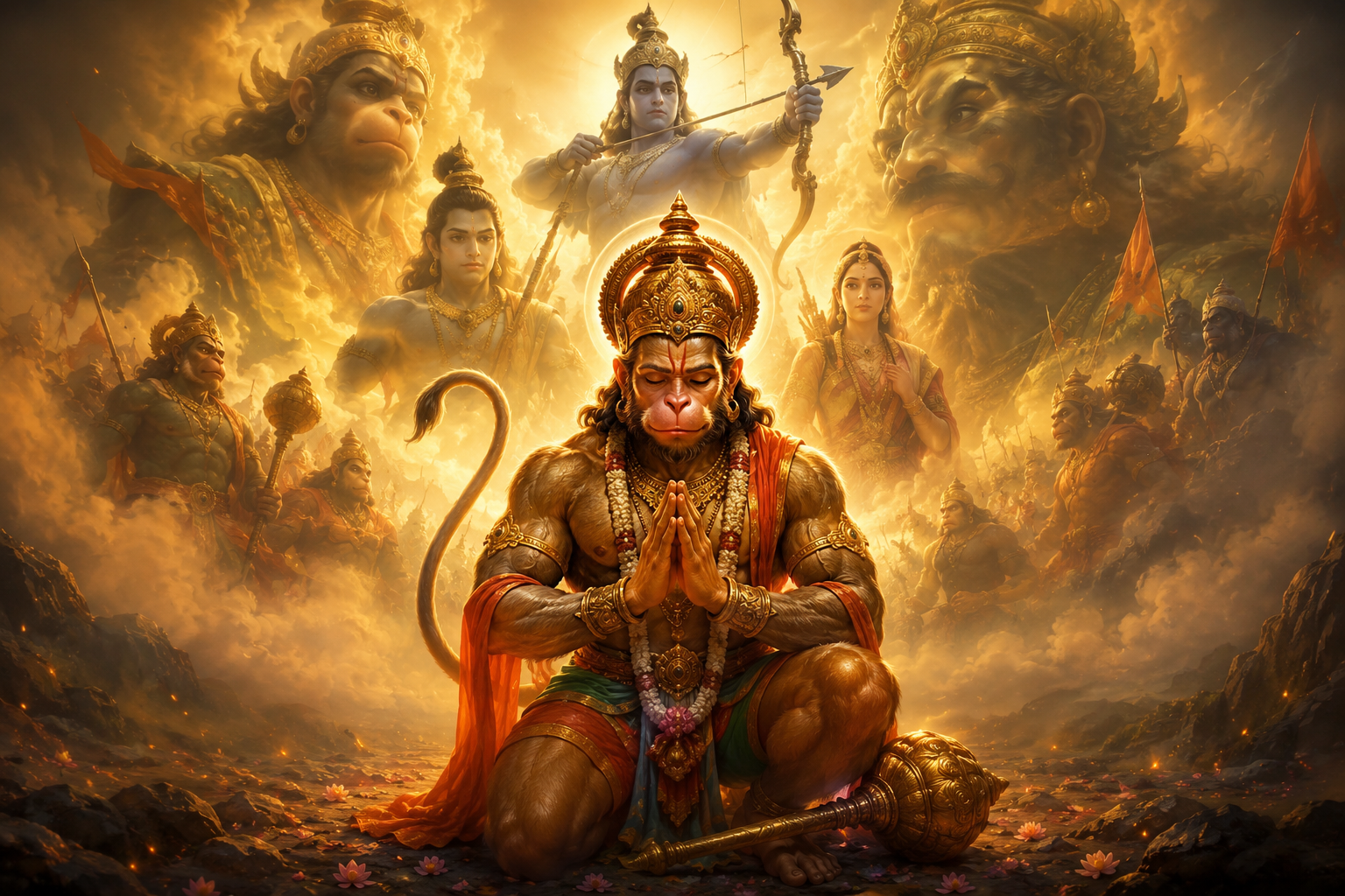 भगवान हनुमान से जुड़ी कथाओं में उनके पराक्रम और विनम्रता के विभिन्न प्रसंग दर्शाए गए हैं, जिनमें कुछ घटनाएं उनकी शक्ति और मर्यादा का प्रतीक मानी जाती हैं।