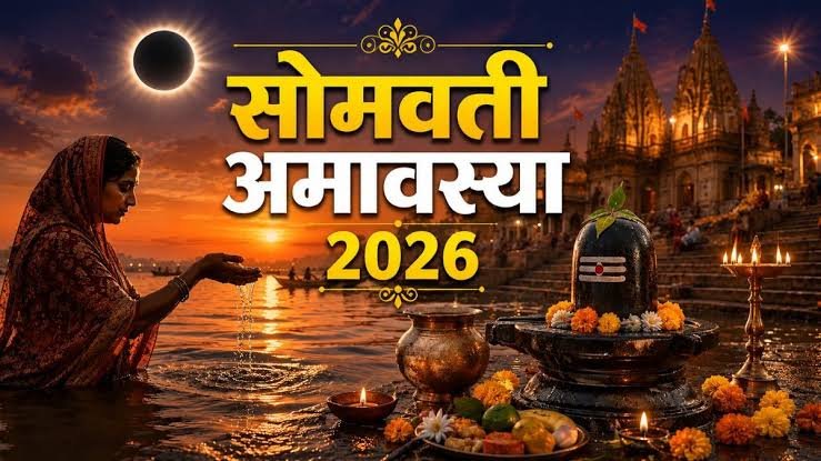 सोमवती अमावस्या 2026 के अवसर पर भगवान शिव की पूजा करते श्रद्धालु, पीपल वृक्ष की परिक्रमा और दान-पुण्य करते हुए