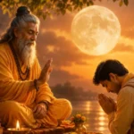 गुरु पूर्णिमा 2026 पर गुरु पूजन करते श्रद्धालु और महर्षि वेदव्यास की आध्यात्मिक छवि