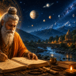 क्या ज्योतिष विज्ञान है? विज्ञान और ज्योतिष के संबंध को दर्शाता प्रतीकात्मक चित्र, जिसमें ग्रह, जन्म कुंडली, नक्षत्र और वैज्ञानिक तत्व शामिल हैं।