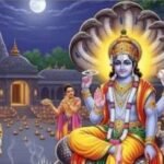 योगिनी एकादशी 2026 पर भगवान विष्णु की पूजा करते श्रद्धालु, दीपक, तुलसी दल और पीले पुष्पों से सुसज्जित पूजा स्थल।
