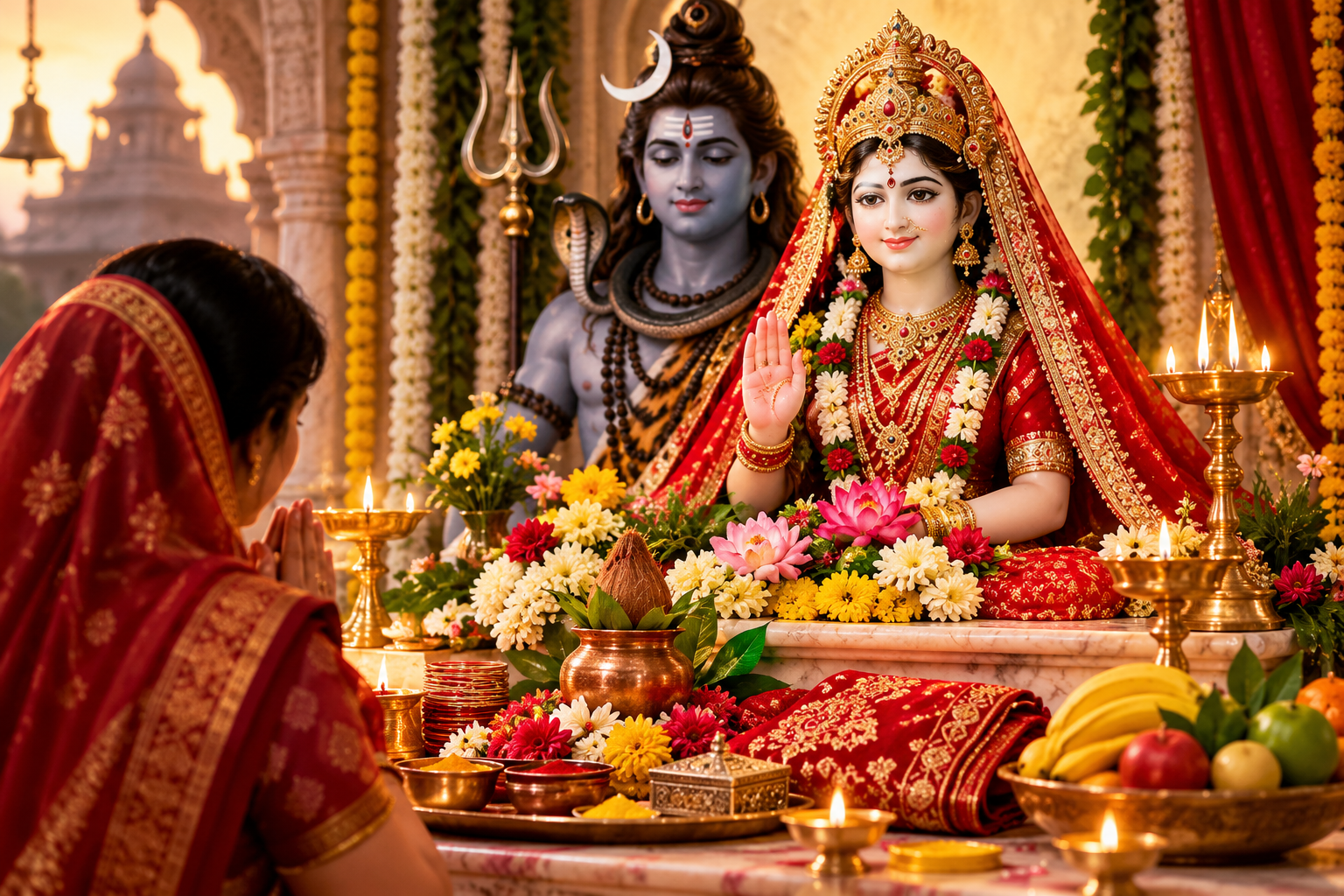 मंगला गौरी व्रत 11 अगस्त 2026 माता गौरी पूजा और 16 श्रृंगार
