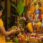 अजा एकादशी 2026 पर भगवान विष्णु और माता लक्ष्मी की पूजा करते भक्त