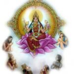 कमल पर विराजमान मां सिद्धिदात्री, चार भुजाओं में शंख, चक्र, गदा और कमल धारण किए मां दुर्गा का नौवां स्वरूप