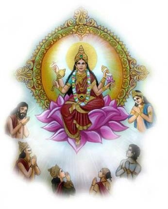 कमल पर विराजमान मां सिद्धिदात्री, चार भुजाओं में शंख, चक्र, गदा और कमल धारण किए मां दुर्गा का नौवां स्वरूप