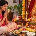 शारदीय नवरात्र व्रत में मां दुर्गा की पूजा और फलाहार के लिए रखे कुट्टू का आटा, फल और सूखे मेवे