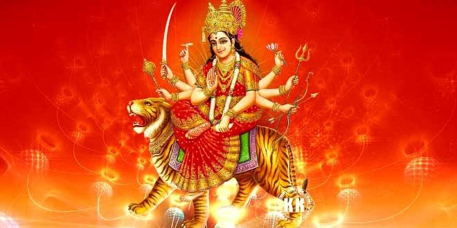 नवरात्रि के पहले दिन मां दुर्गा की पूजा और कलश स्थापना